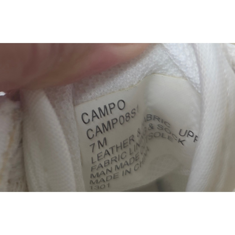 Steve Madden Campo Platform Sneakers Off White Cream Leather Low Top CAMP08S1 7M - Picture 8 of 9